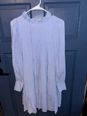 Entro Ruffled Neck Tiered Dress